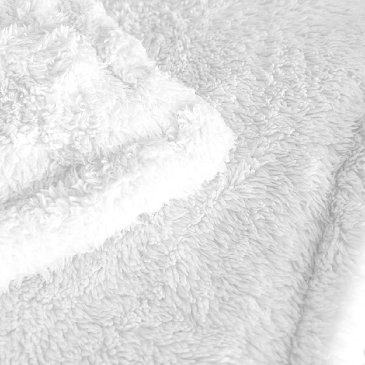 GENERICO - Funda de almohada peluche corto 50cmx90cm blanco