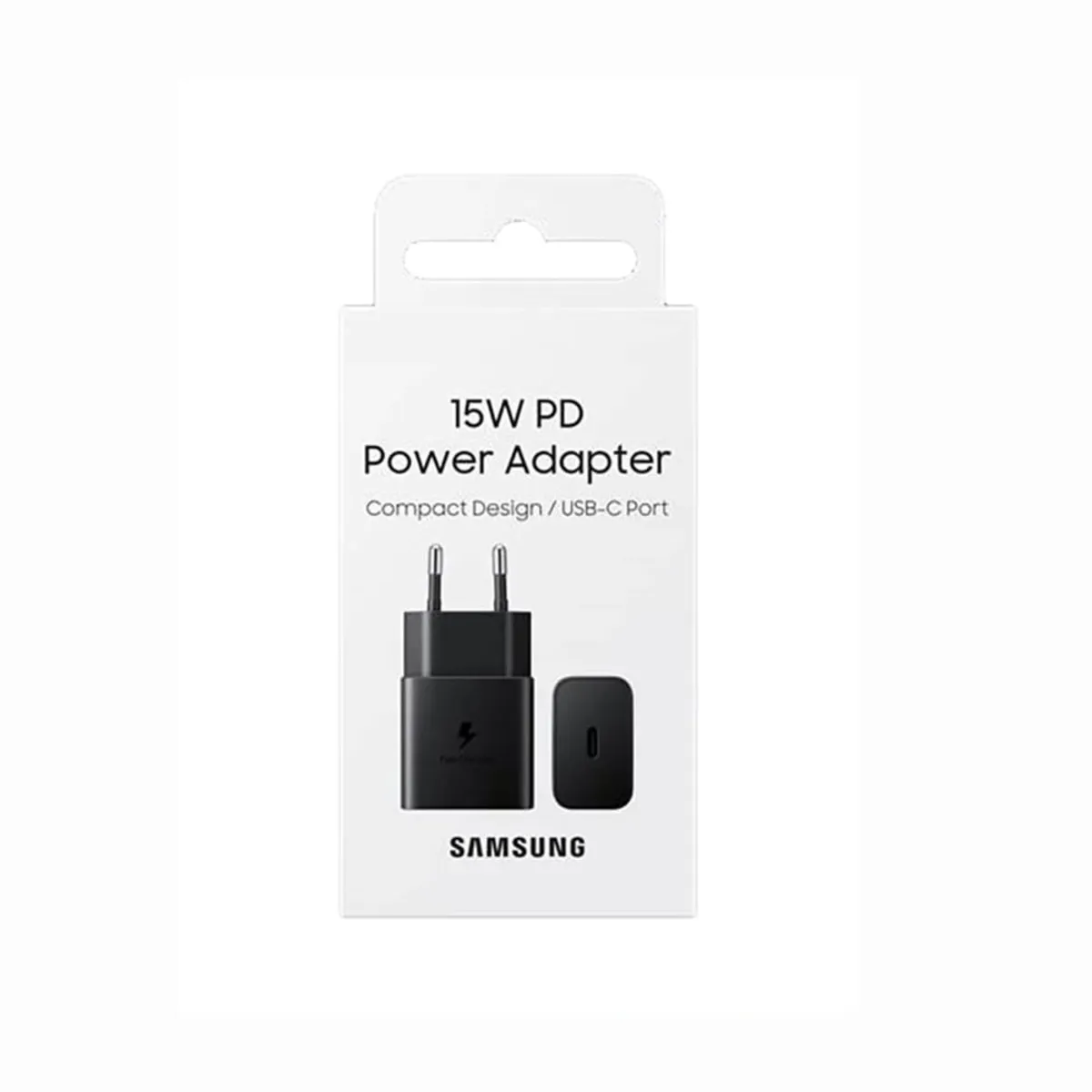 SAMSUNG - Cargador De Pared Samsung 15W Puerto Tipo-C Negro