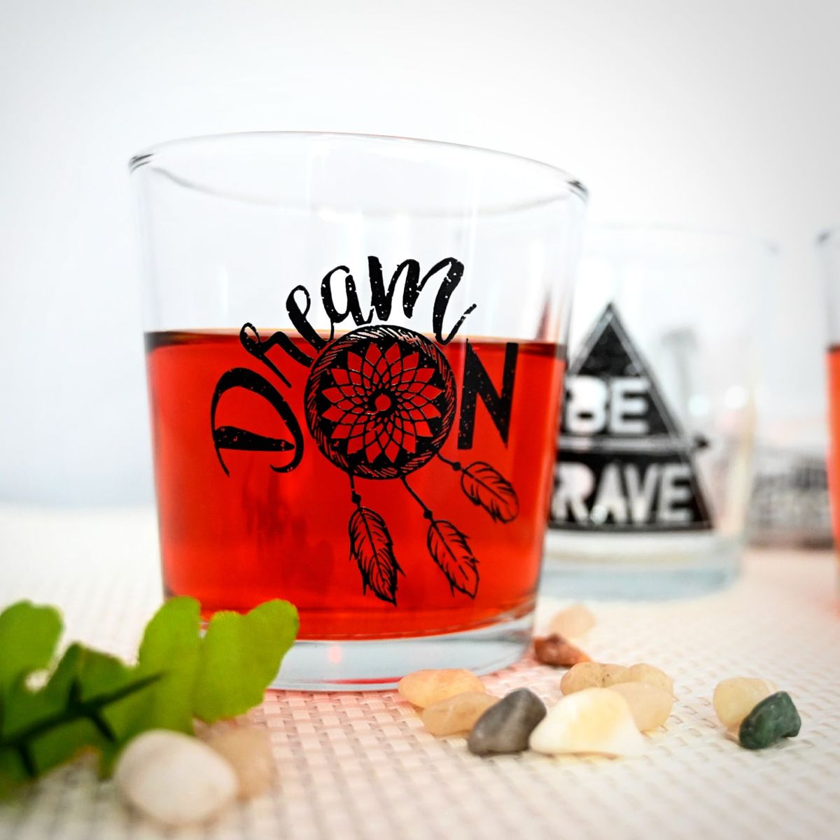 LIBBEY - Vaso de Whisky de Vidrio Decorado 4 Piezas 386 ml. / 13 oz.