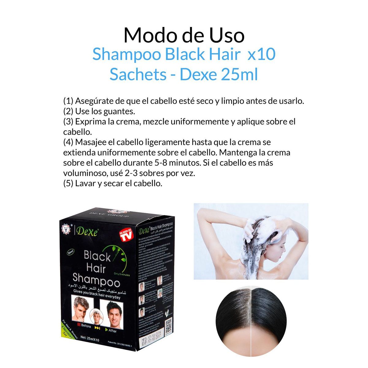 GENERICO - 2 Black Hair Shampoo 25ml x 10