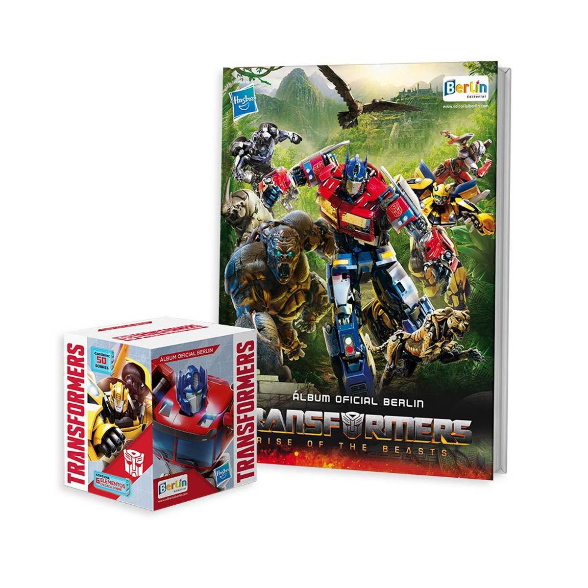EDITORIAL BERLIN - Transformers, 1 Álbum Tapa Dura + 1 Cajita (50 Sobres)