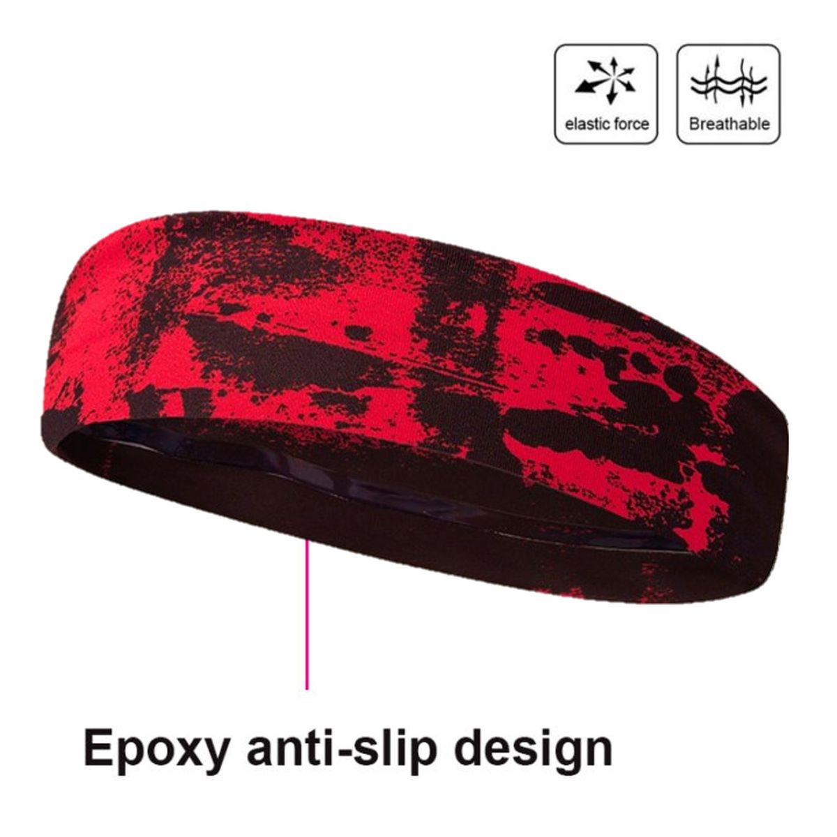 SANTIC - Banda Deportiva Santic - Vincha  Unisex diseño W8P016