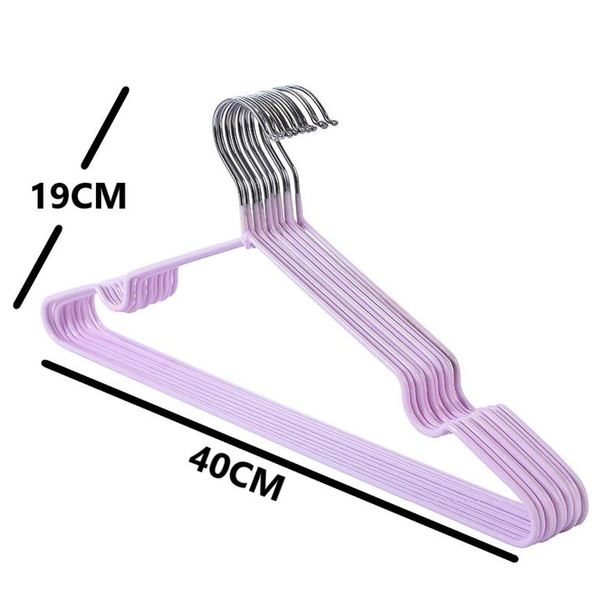 GENERICO - 10 ganchos colgadores perchas de ropa  MORADO