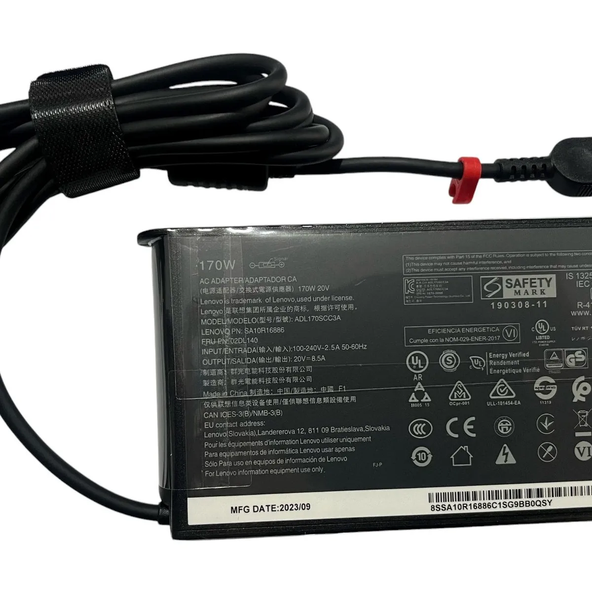 LENOVO - Cargador Lenovo Legion 20v 8.5a  170W USB SLIM