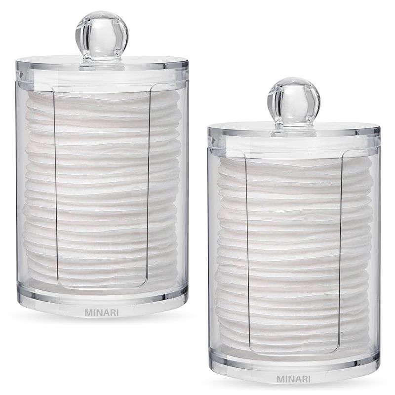 MINARI - Organizador Acrílico  Discos Algodón Transparente A160 x 2UND