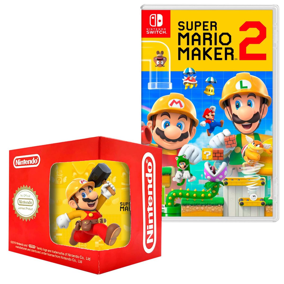 NINTENDO - Super mario maker 2 nintendo switch + taza 3