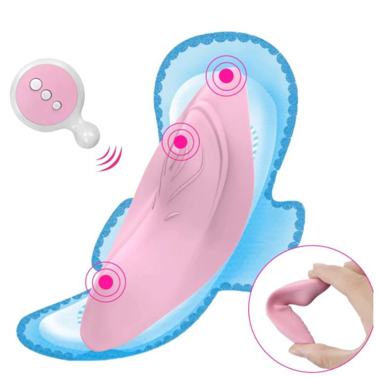 GENERICO - Vibrado rosado con control remoto de 10 velocidades