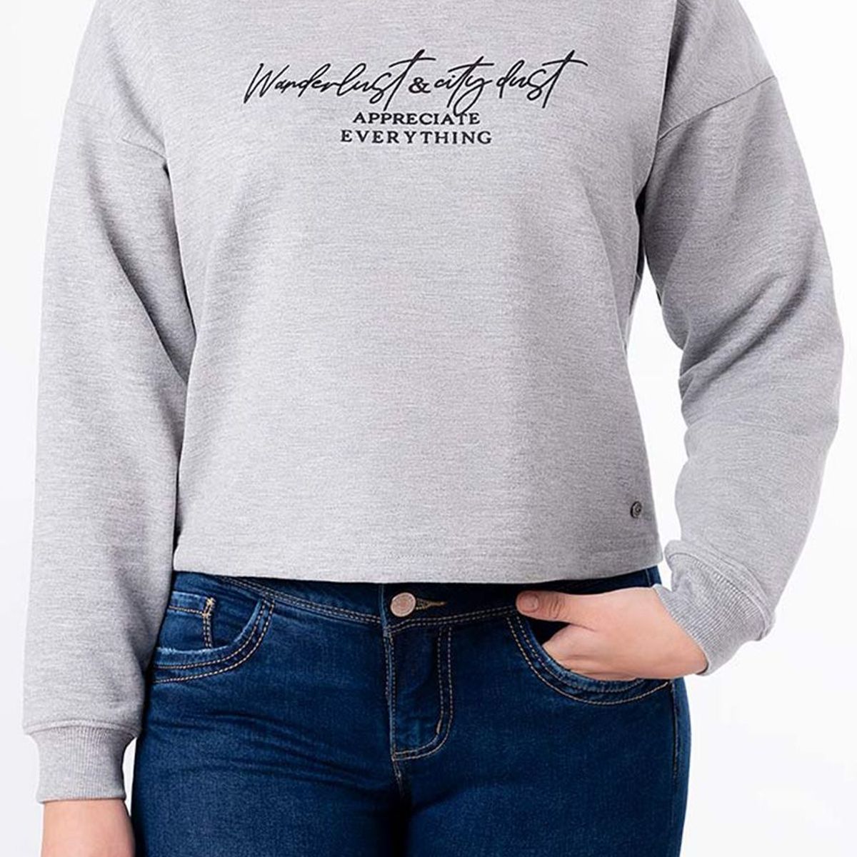 FITS ME - Polera French Terry Mujer Xionne