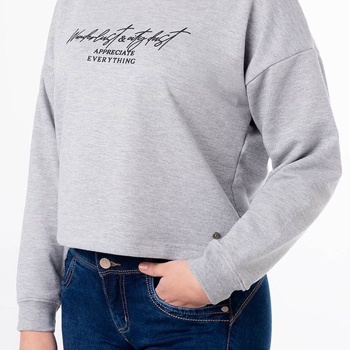 FITS ME - Polera French Terry Mujer Xionne