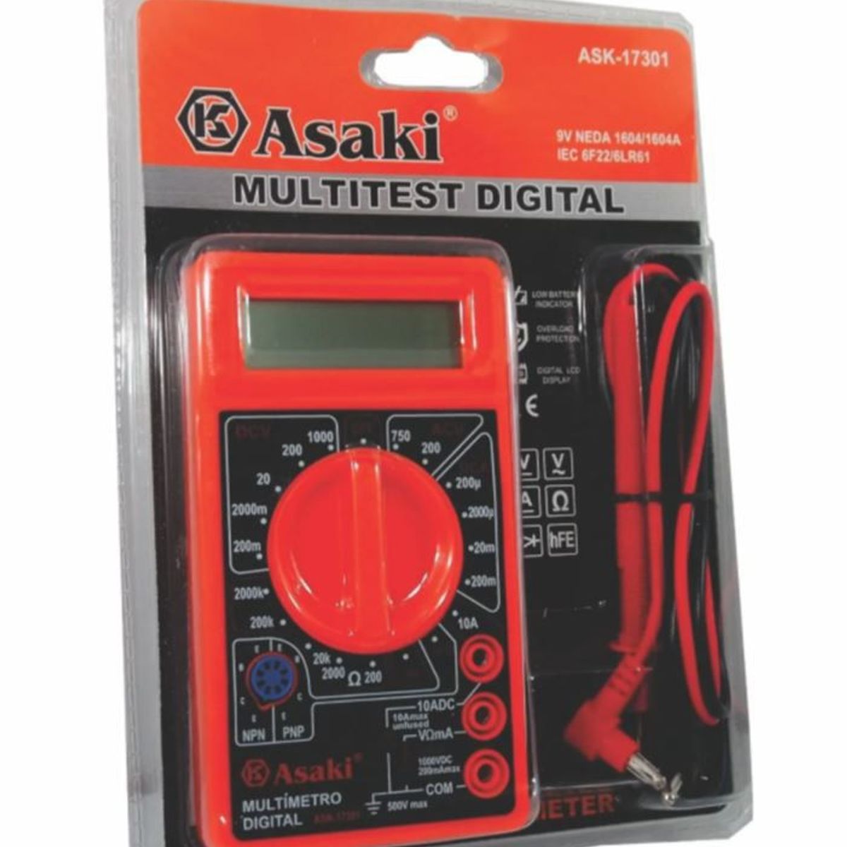 ASAKI - MULTIMETRO DIGITAL ASAKI ASK17301.