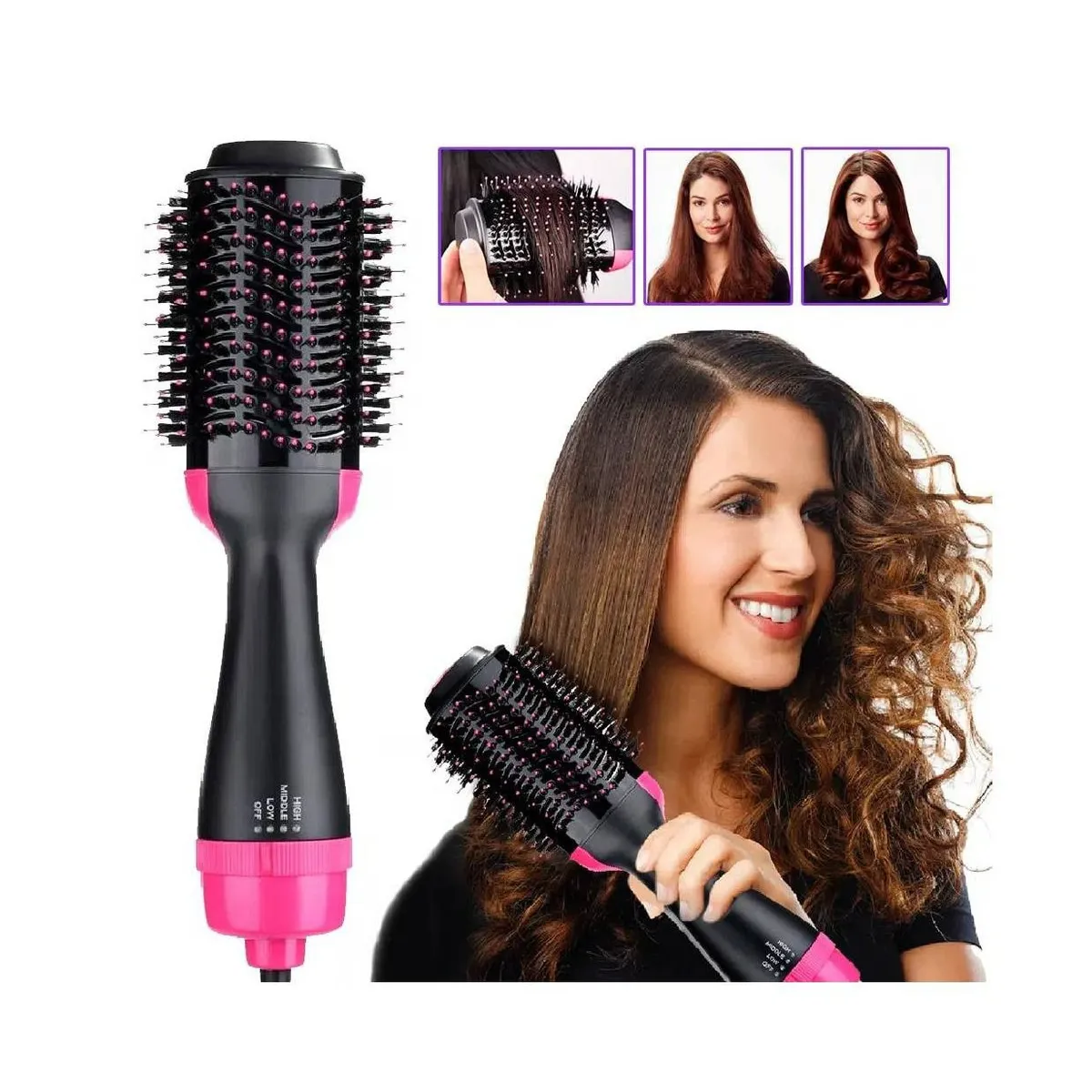 GENERICO - Peine Cepillo Secador 3 en 1 para Cabello