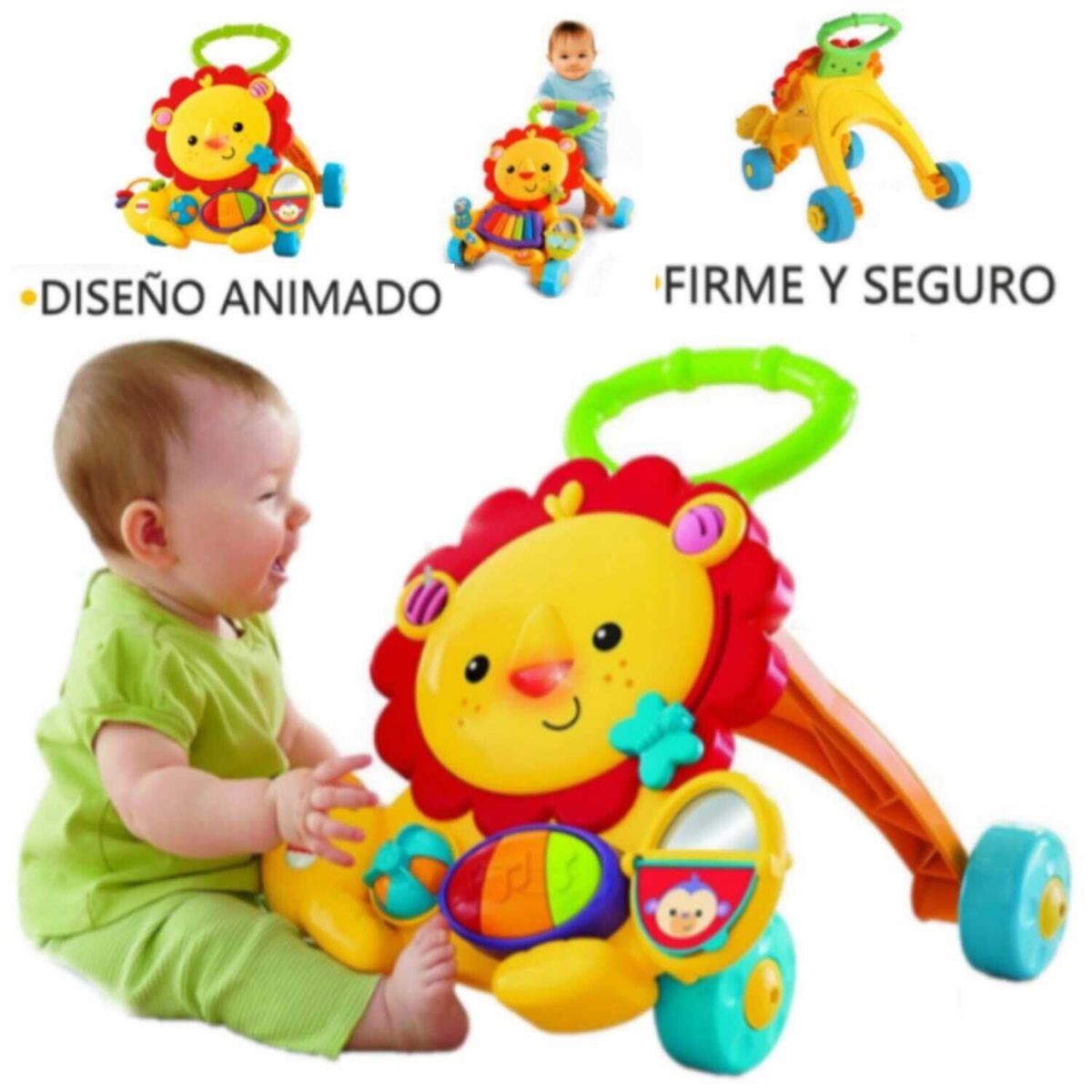 IDEAL - Andador Caminador Musical 2 en 1 LEON Multifunción