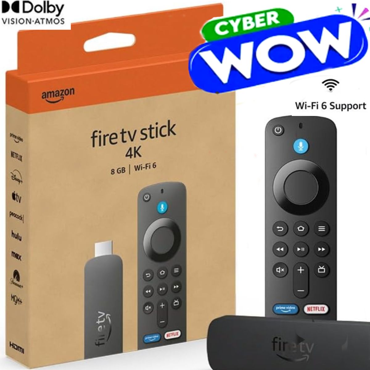 AMAZON - Amazon Fire Tv Stick 4k nueva version con Control remoto Por Voz Alexa