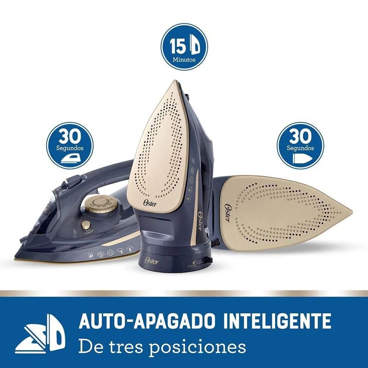 OSTER - Combo Licuadora Oster de 2 velocidades Negro y Plancha 2 en 1