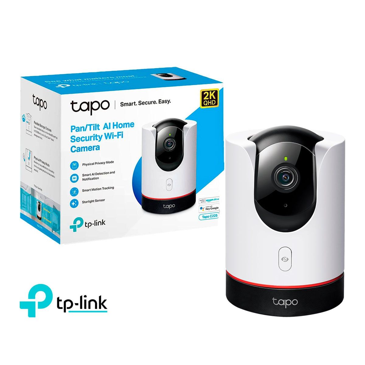 TP LINK - Cámara de Seguridad Wi-Fi Tapo C225 Giratoria 360° 2K