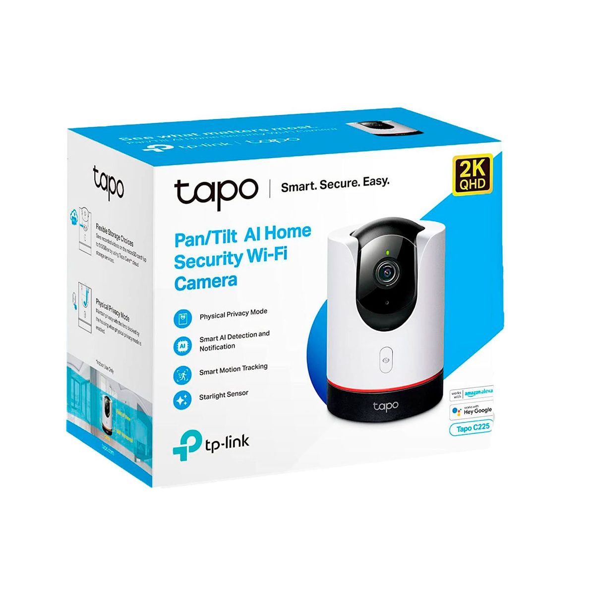 TP LINK - Cámara de Seguridad Wi-Fi Tapo C225 Giratoria 360° 2K