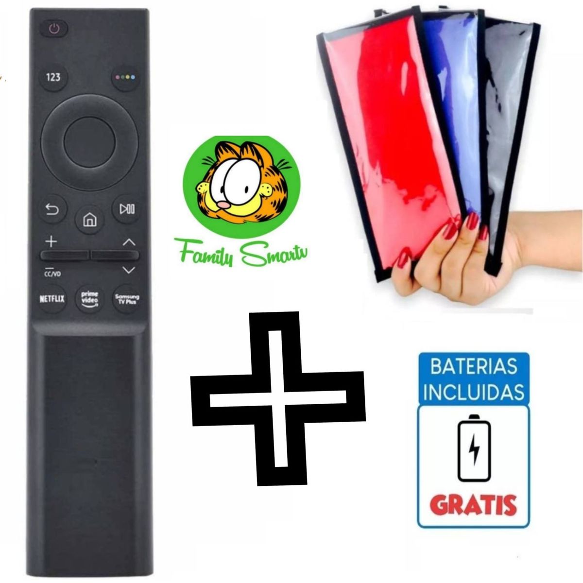 GENERICO - Control Remoto Para Tv Samsung Smart Qled 4k + Funda