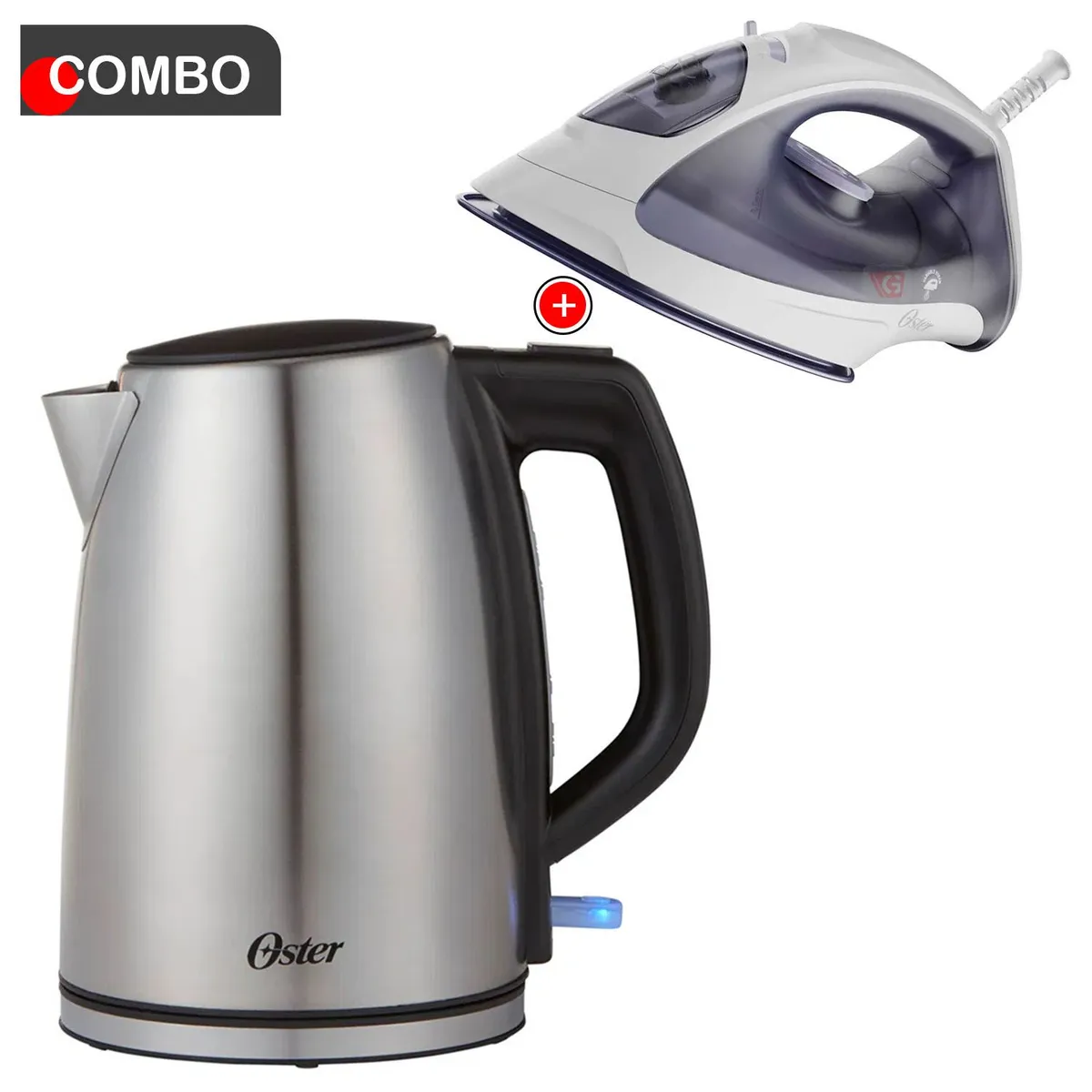 OSTER - Combo Hervidor BVSTKT673SS  Plancha GCSTBS3802