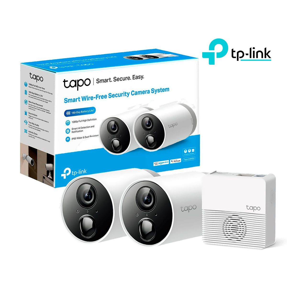 TP LINK - Cámara de Seguridad Wi-Fi Exterior Tapo C400S2 1080P FHD Batería