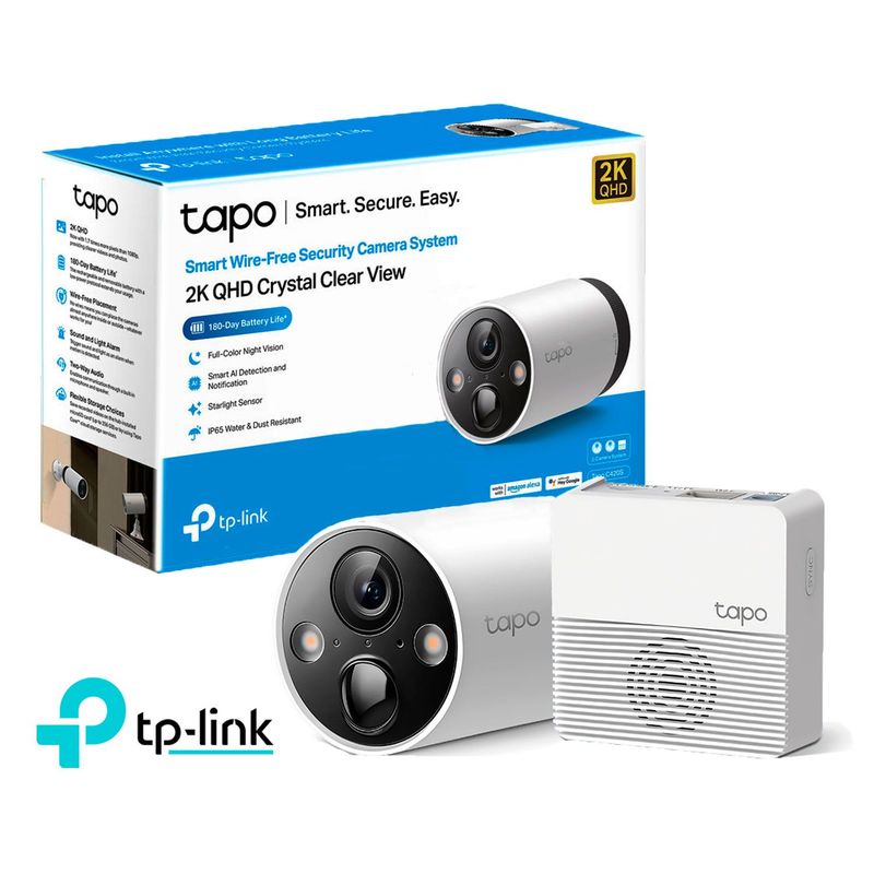 TP LINK - Cámara de Seguridad Wi-Fi Exterior Tapo C420S1 2K con Batería