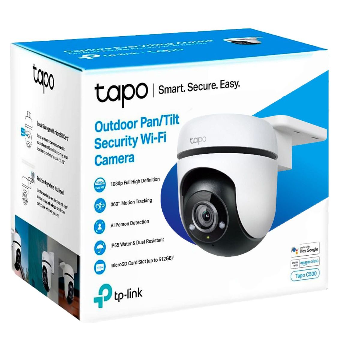TP LINK - Cámara de Seguridad Wi-Fi Exterior Tapo C500 360° 1080P FHD