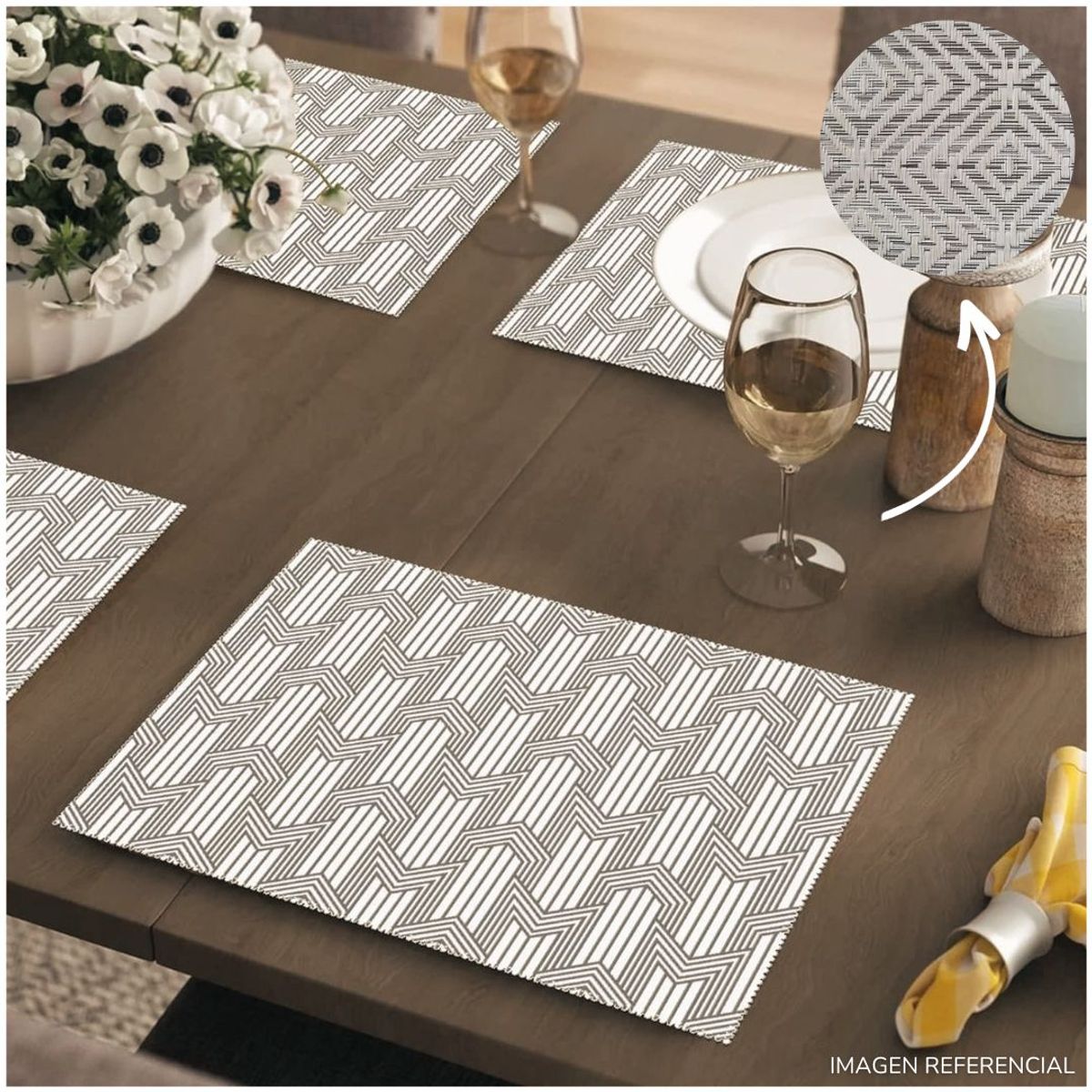 INSPIRA MARKET - Individuales x6 para mesa diseños unicos