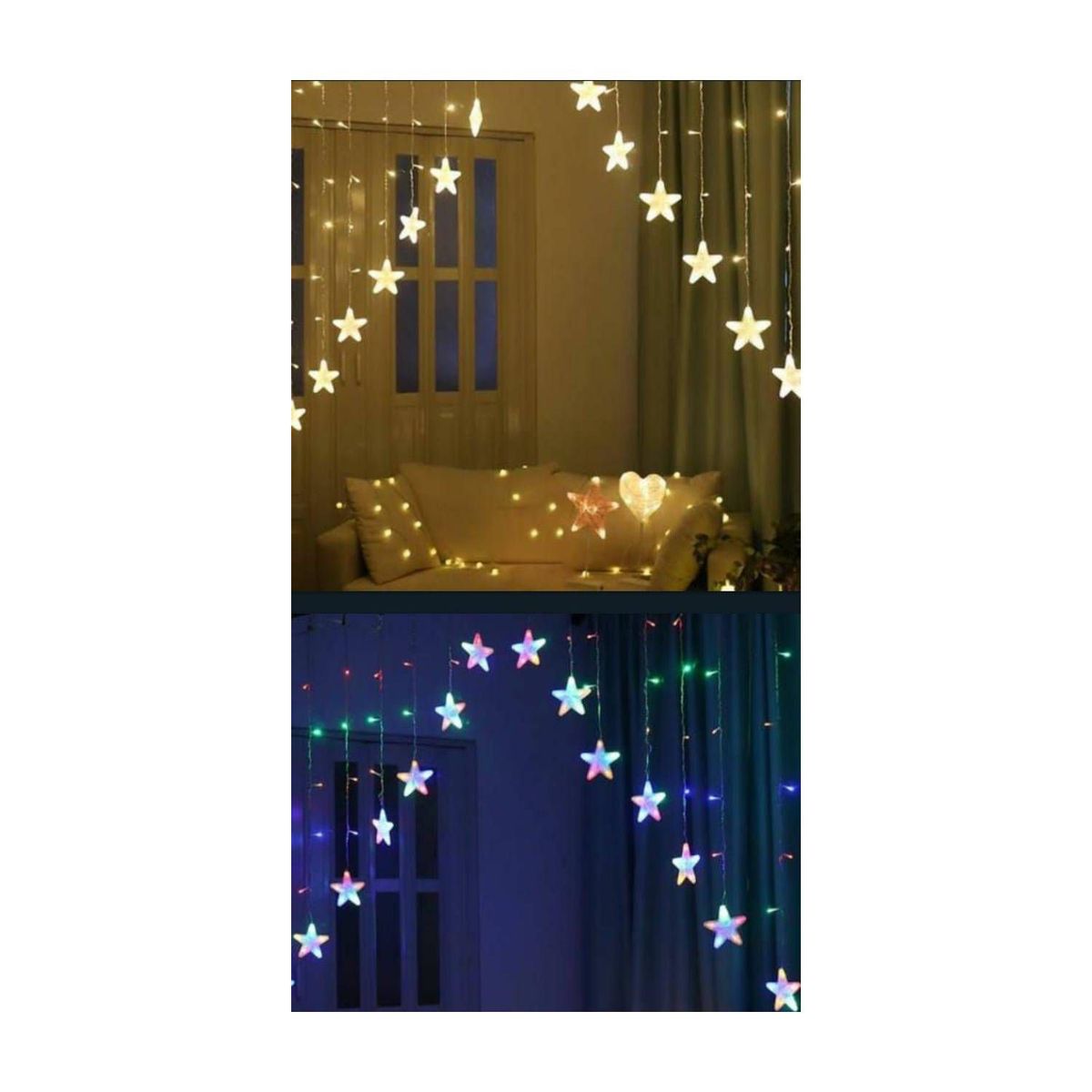 GENERICO - Luces LED Navideñas Cascada Cortina Tipo V luz navidad Multicolor