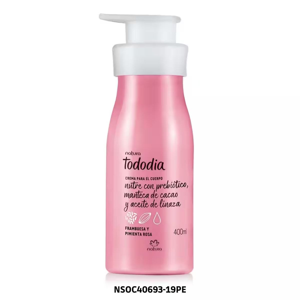 NATURA - Tododia Crema Hidratante Corporal Frambuesa y Pimienta Rosa 400 ml