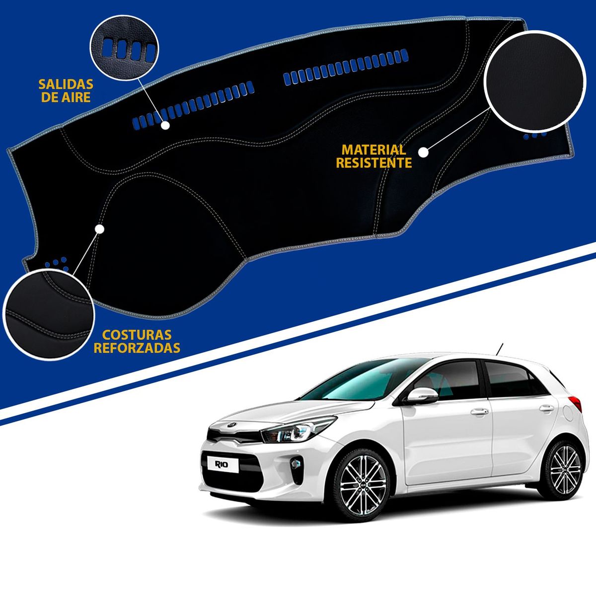 TECGO - PROTECTOR PARA TABLERO TIPO KIA RIO 2010