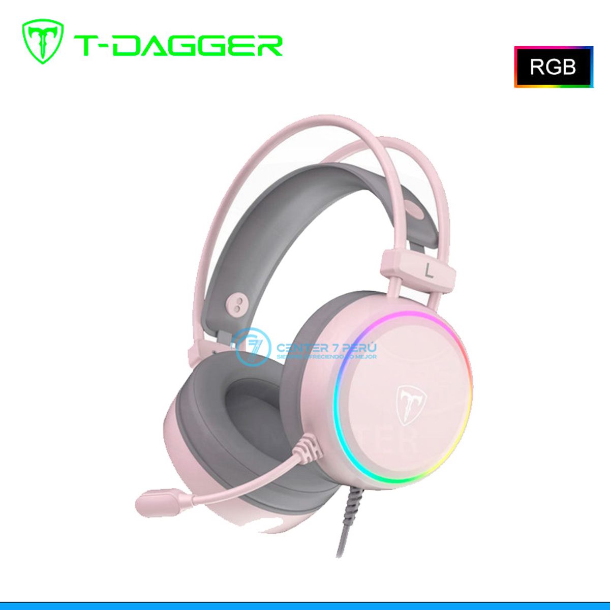 T-DAGGER - Audífonos Gamer T-Dagger SONA PINK T-RGH304P rose