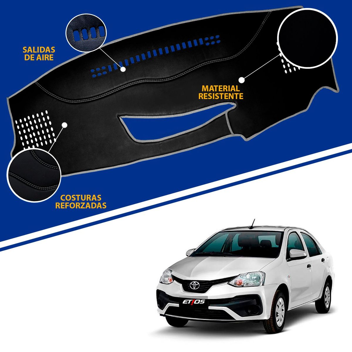 TECGO - PROTECTOR TABLERO TIPO TOYOTA ETIOS 2022