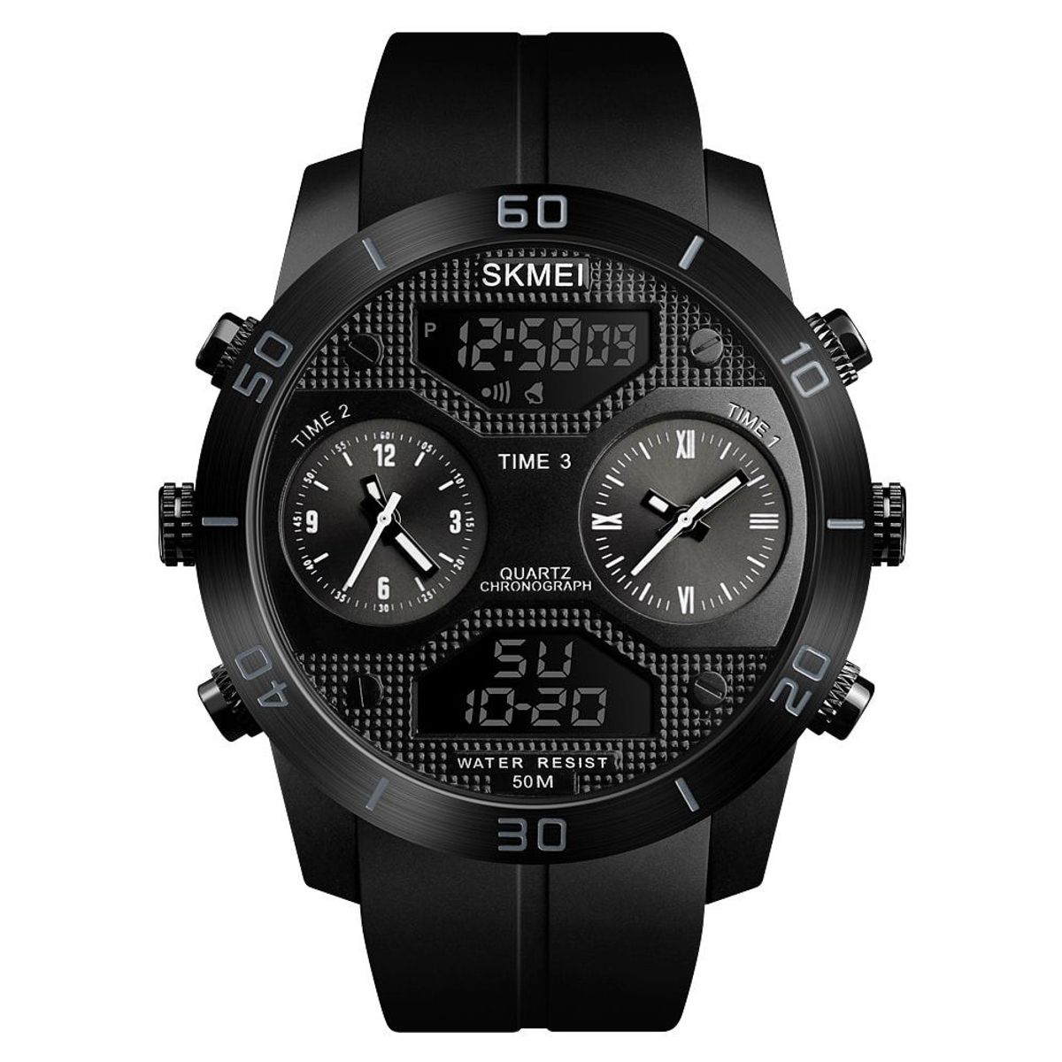 SKMEI - Reloj Skmei 1355 Deportivo Cronometro Negro