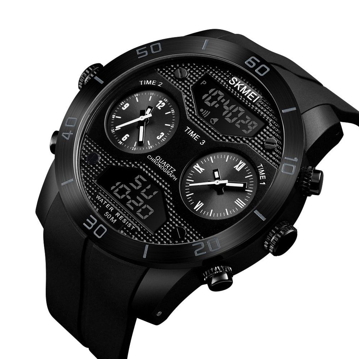 SKMEI - Reloj Skmei 1355 Deportivo Cronometro Negro