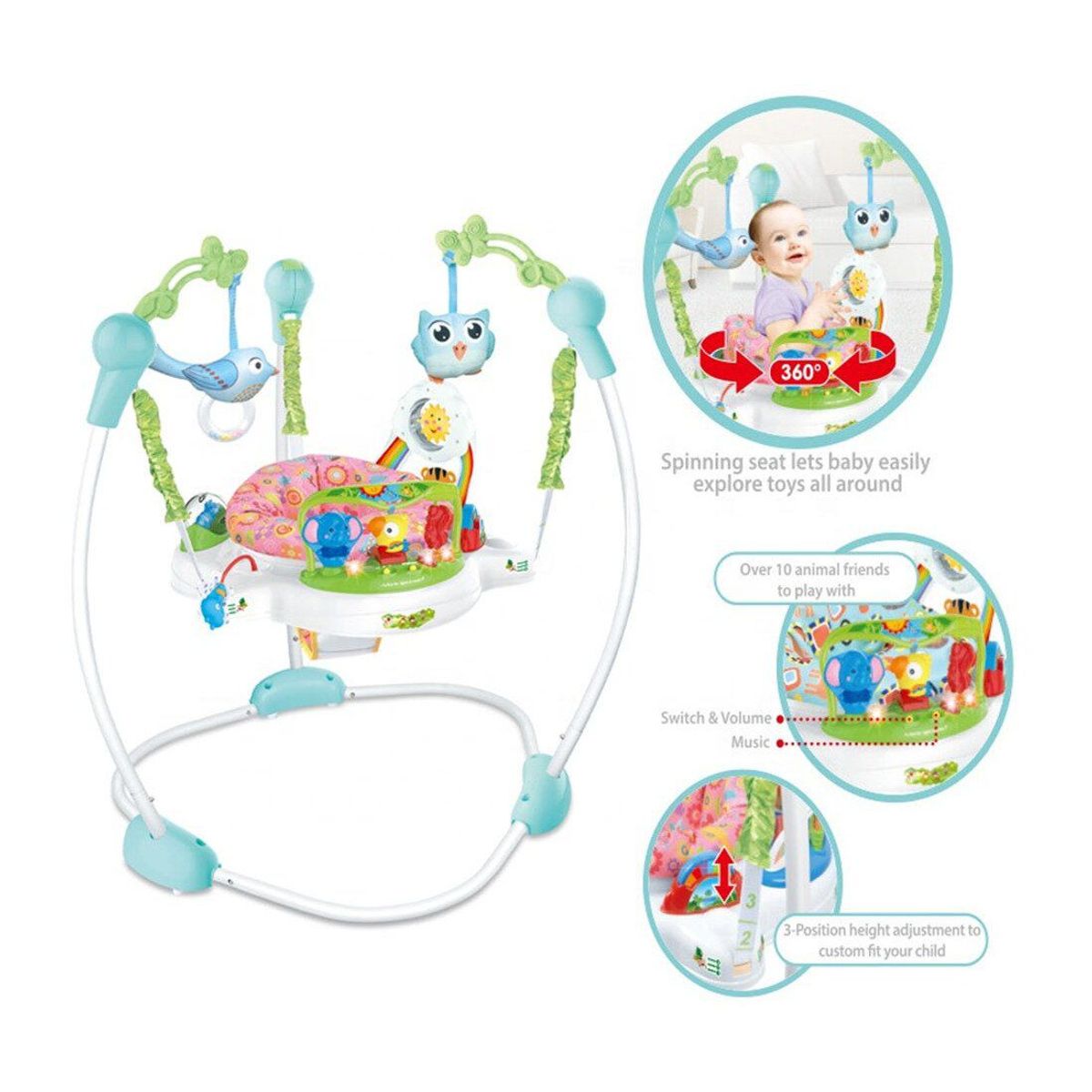 IDEAL - Saltarín centro de actividad jumper 360° niña