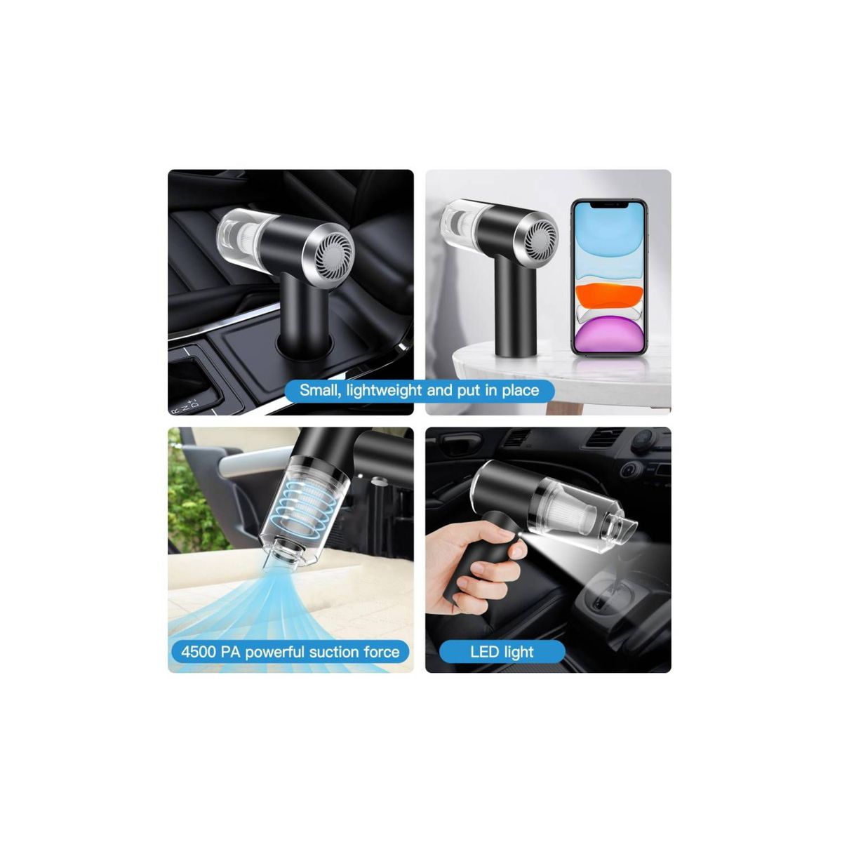 GENERICO - Aspiradora De Mano Portatil para Auto Hogar Aspiradora Recargable