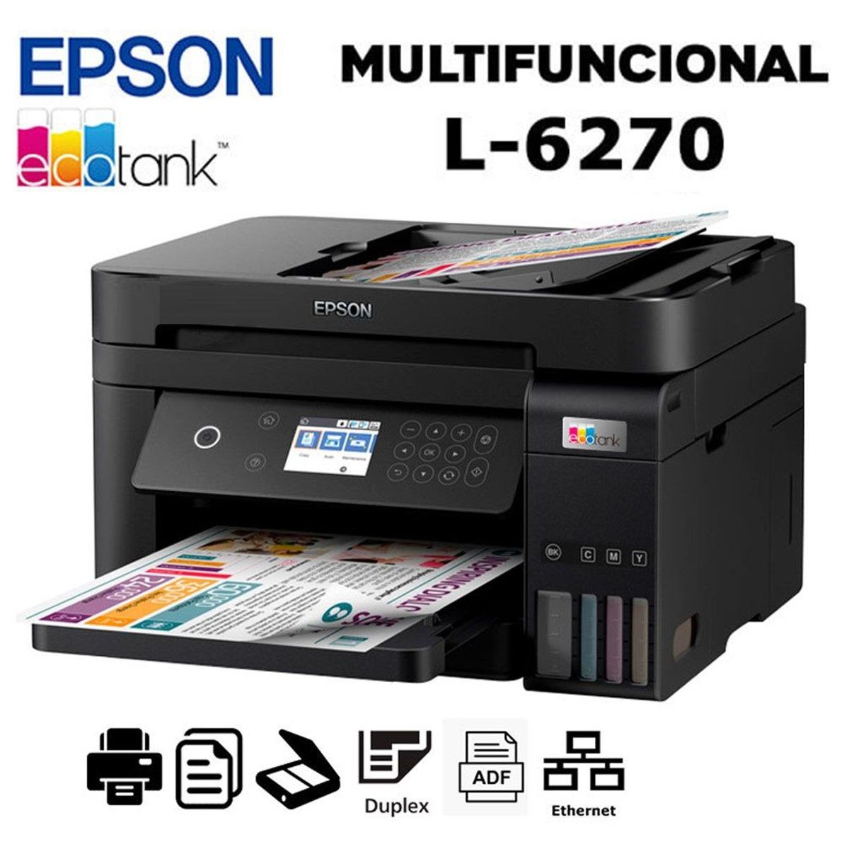 EPSON - Impresora Multifuncional Epson L6270 DUPLEX A4 WIFI LAN ADF
