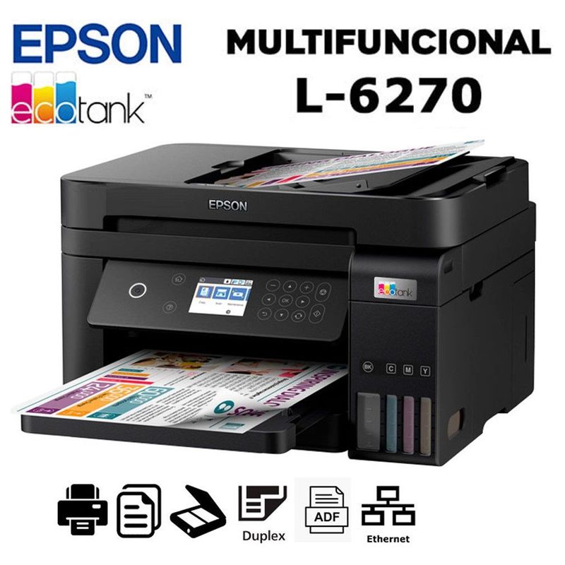 EPSON - Impresora Multifuncional Epson L6270 DUPLEX A4 WIFI LAN ADF
