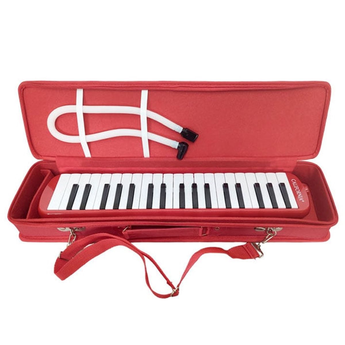 CALIFORNIA - Melodica California De 37 Notas Teclas Con Estuche - Rojo