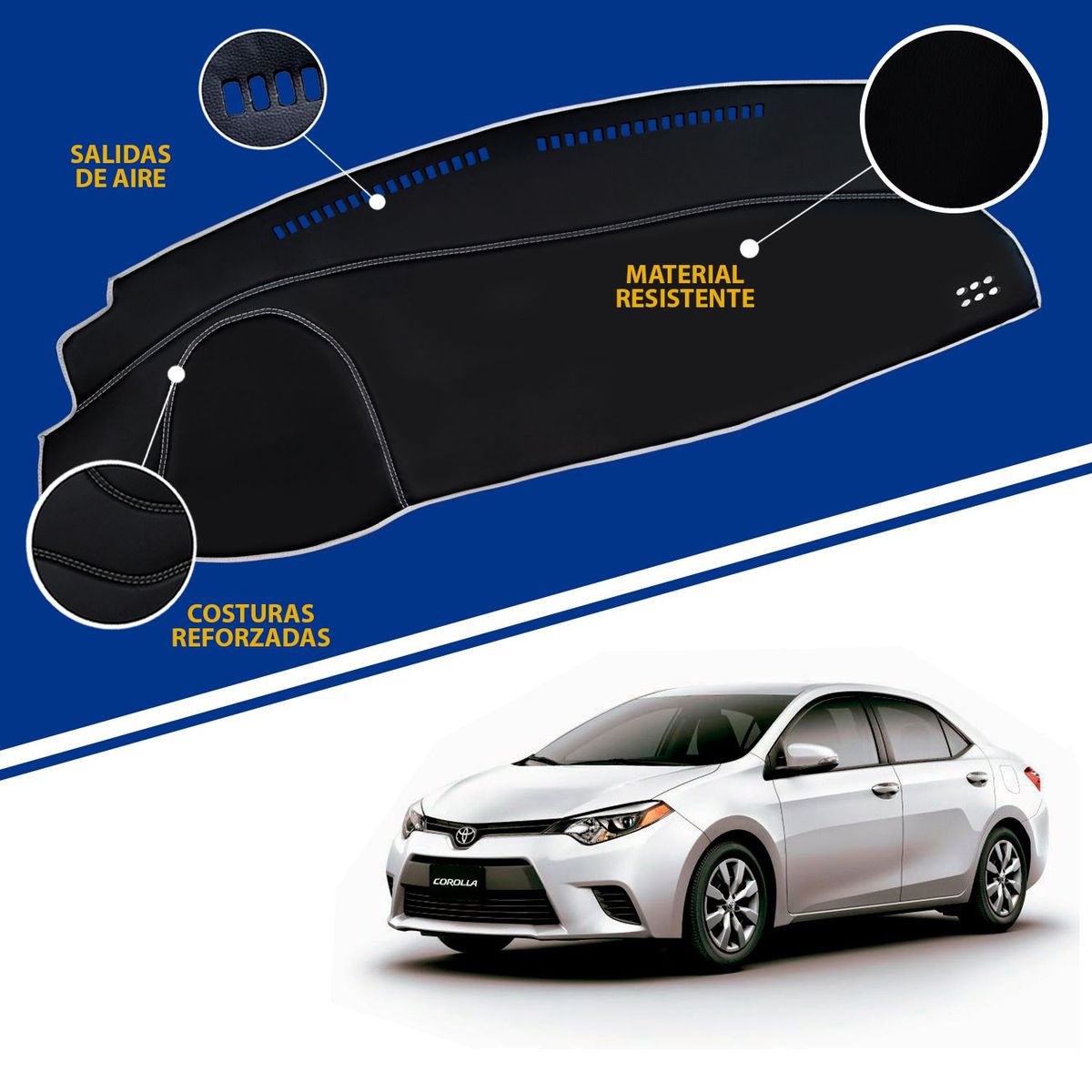 TECGO - PROTECTOR PARA TABLERO TIPO TOYOTA COROLLA 2014