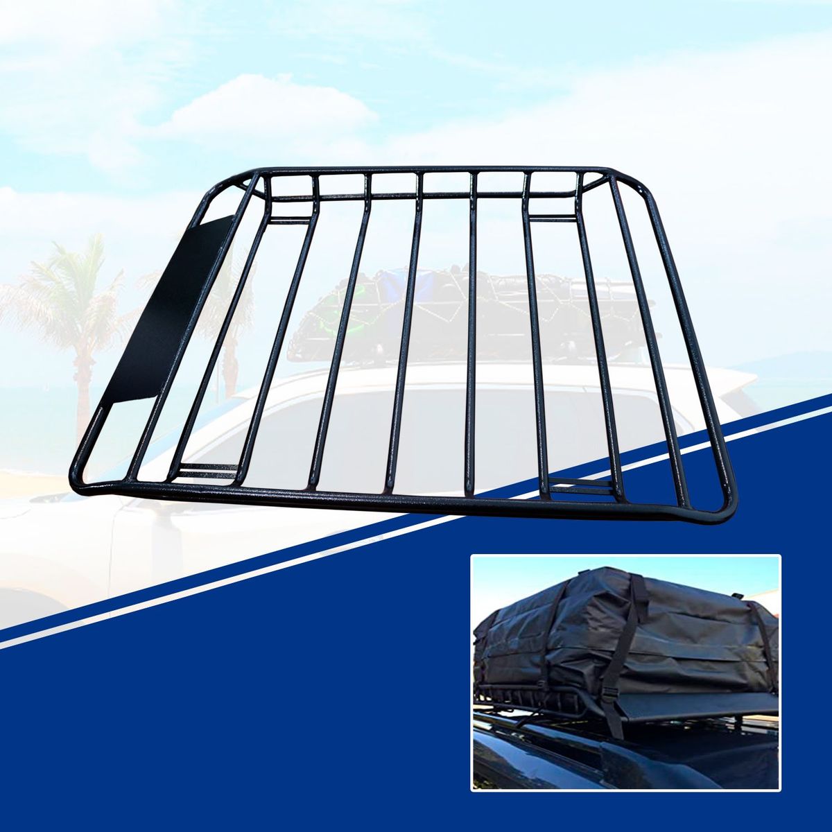 GENERICO - Parrilla Porta Equipaje 140cm Para Auto Y Camioneta