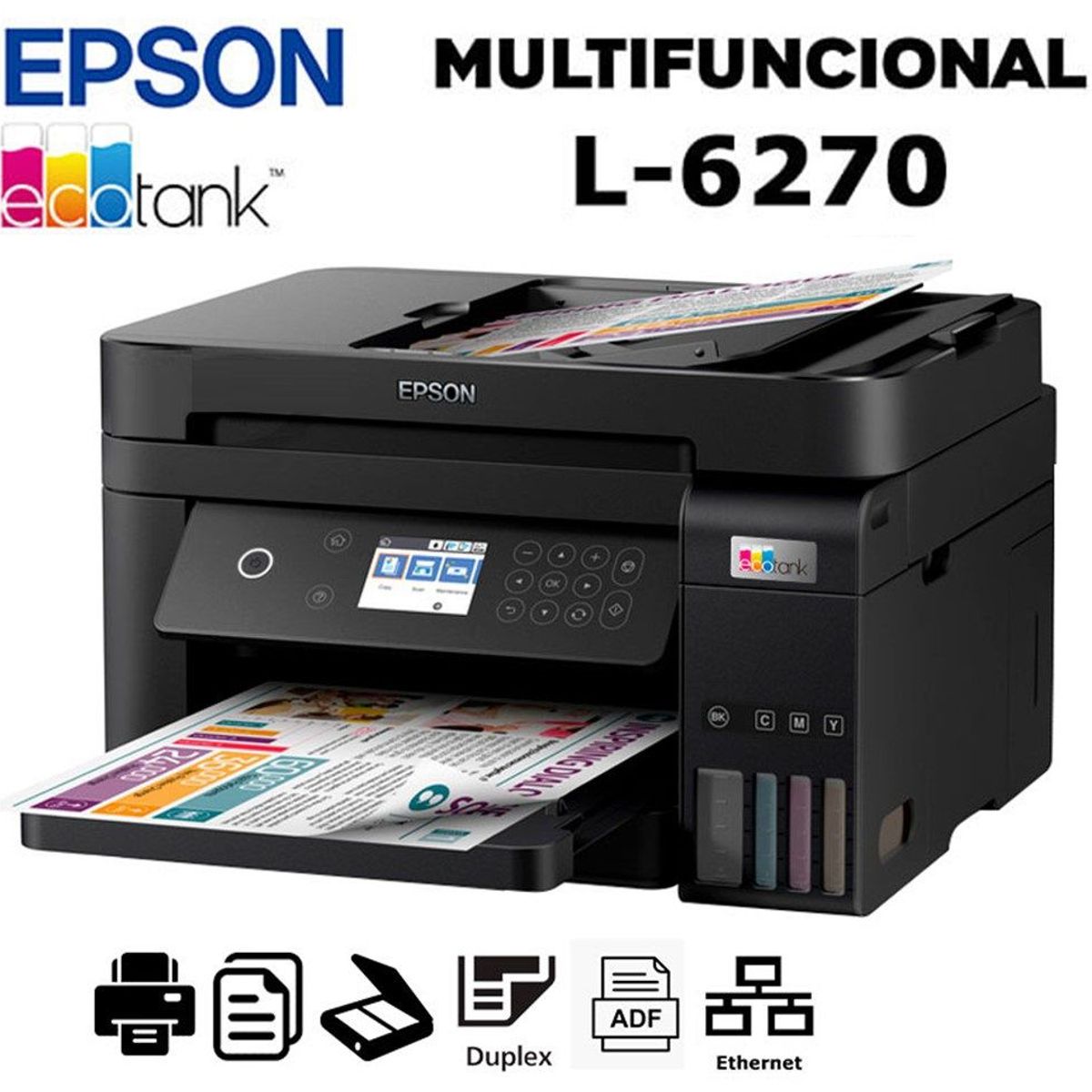 EPSON - Impresora Multifuncional Epson L6270 DUPLEX A4 WIFI LAN ADF