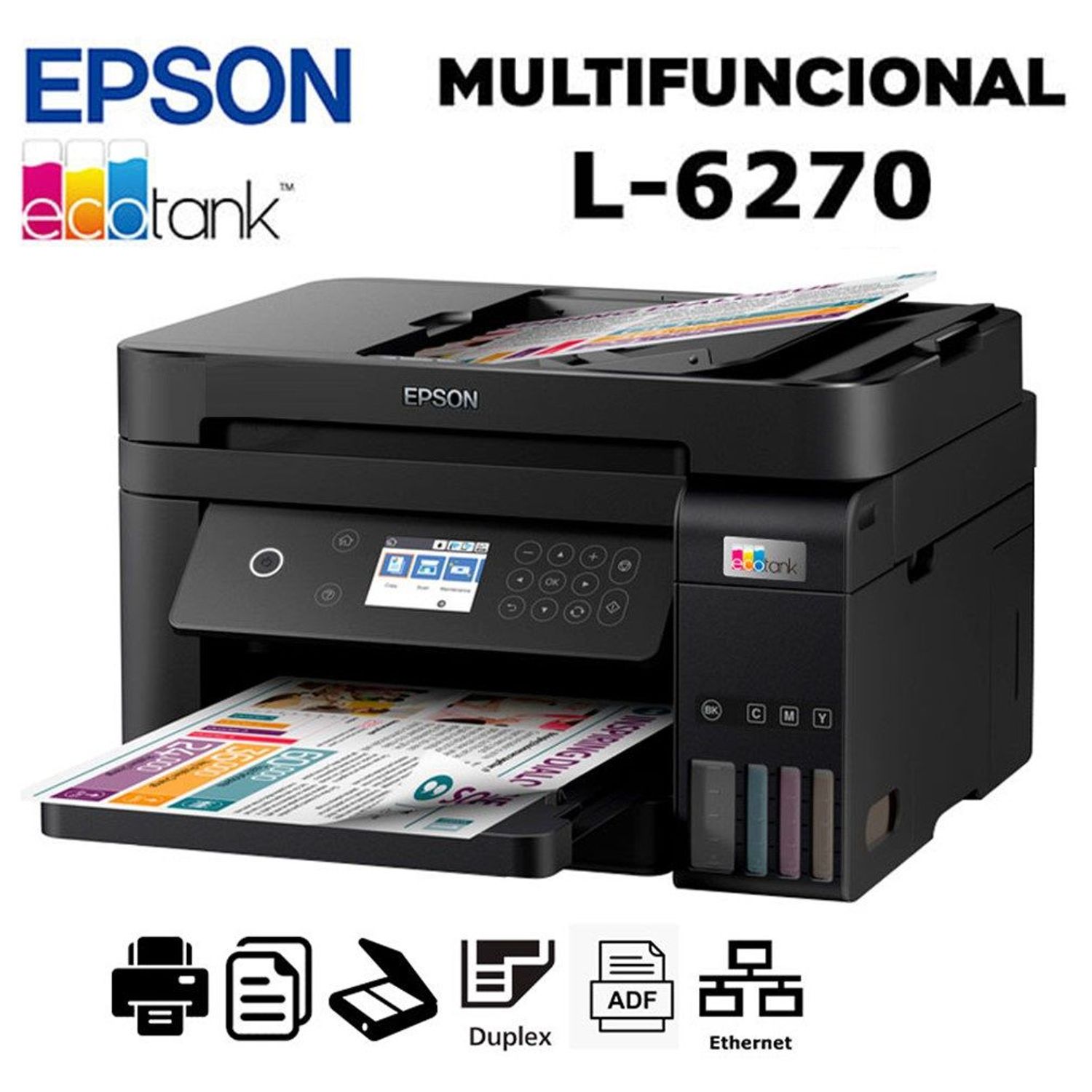 "Impresora Multifuncional Epson L6270 DUPLEX A4 WIFI LAN ADF"