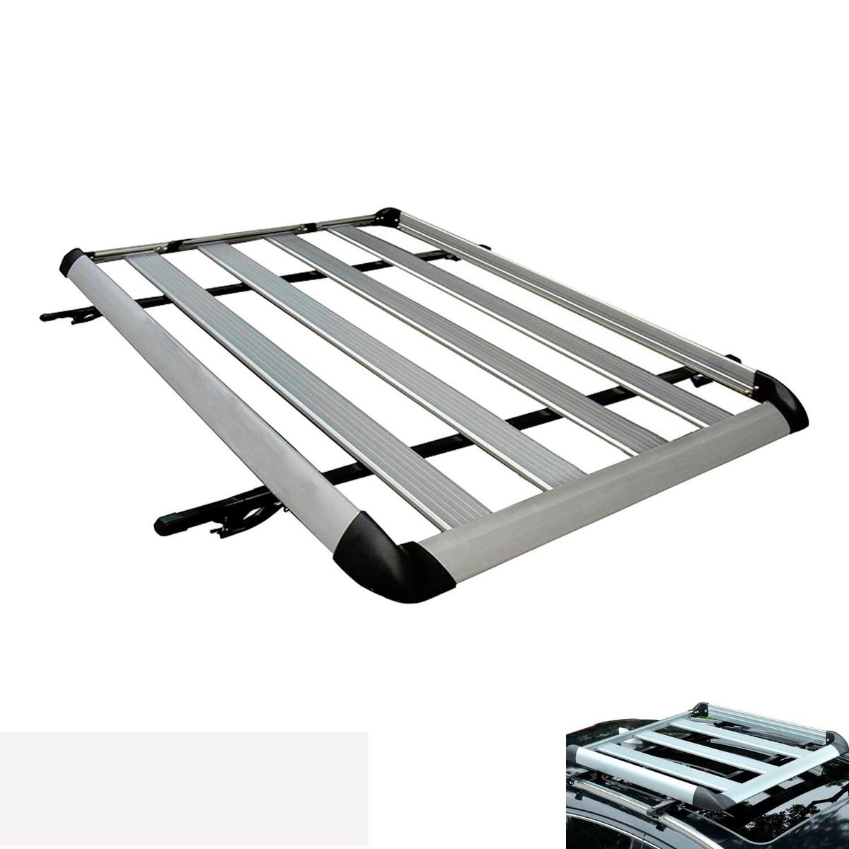 GENERICO - PARRILLA PORTA EQUIPAJE 120CM PLANA PLOMO