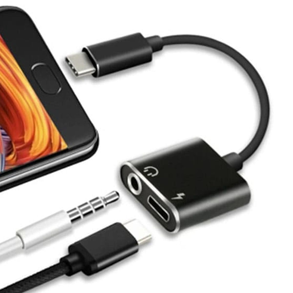 SEISA - Adaptador Usb Tipo C A Jack 35mm Para Audífonos Microfónos