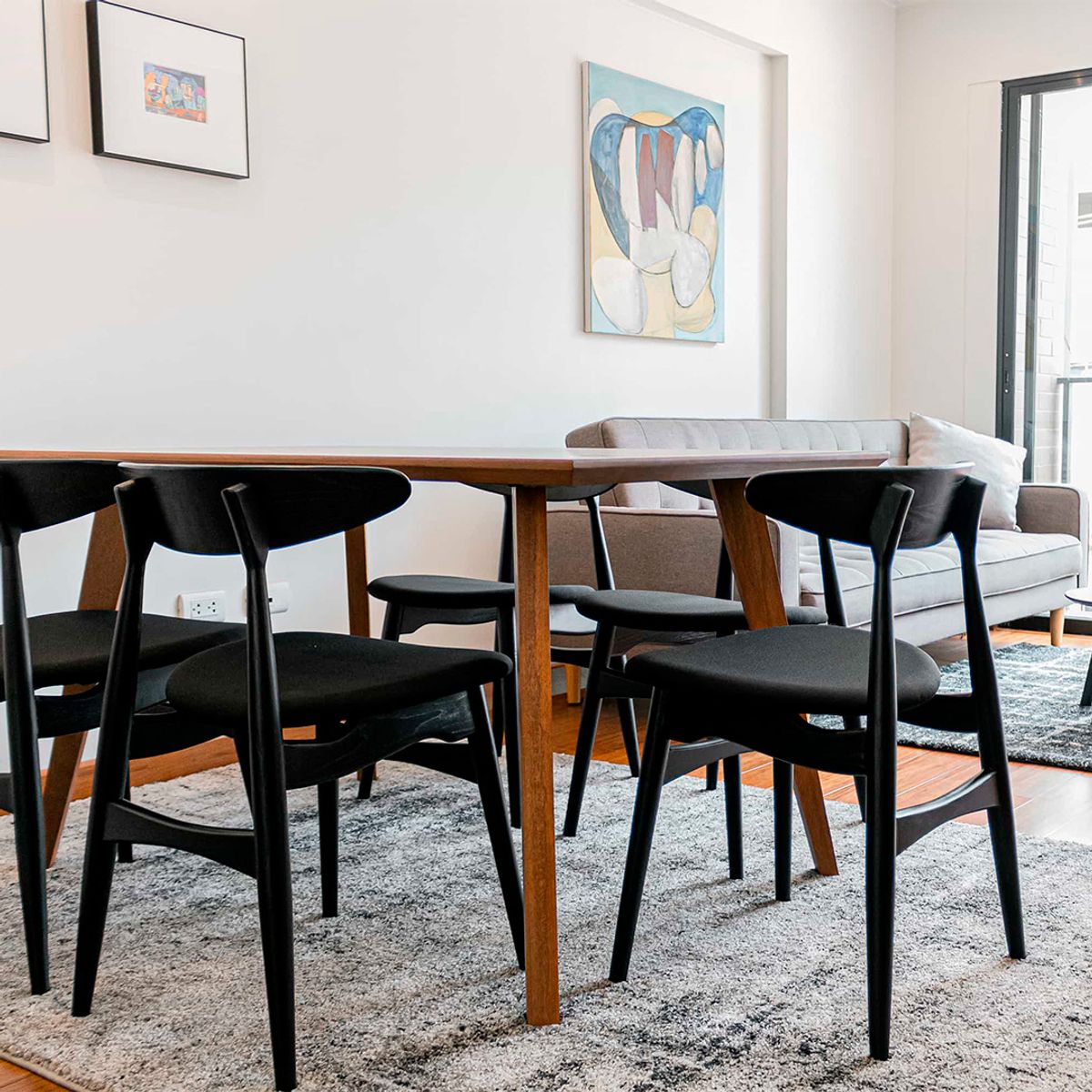 NIHM - Silla de Comedor Hans de Madera Negro