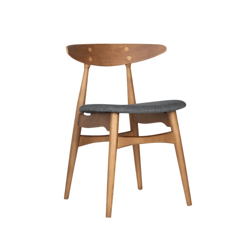 NIHM - Silla de Comedor Hans de Madera Marrón Oscuro