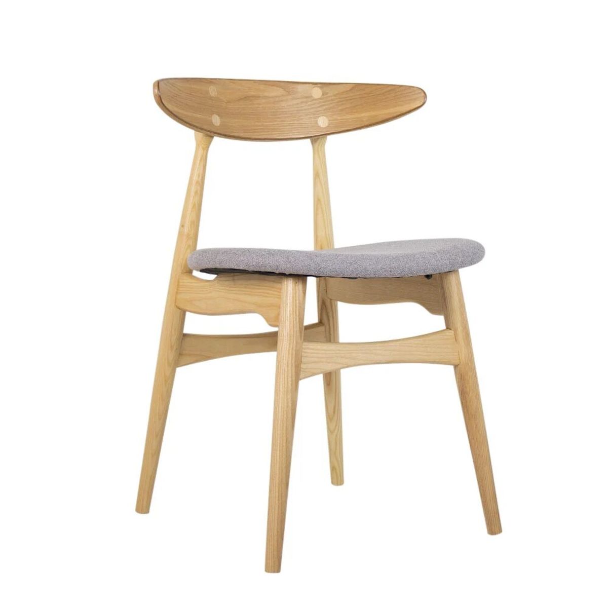 NIHM - Silla de Comedor Hans de Madera Marrón Claro