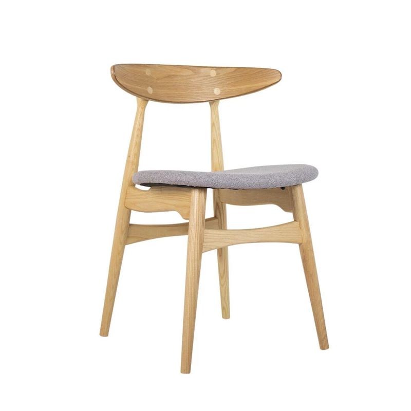 NIHM - Silla de Comedor Hans de Madera Marrón Claro