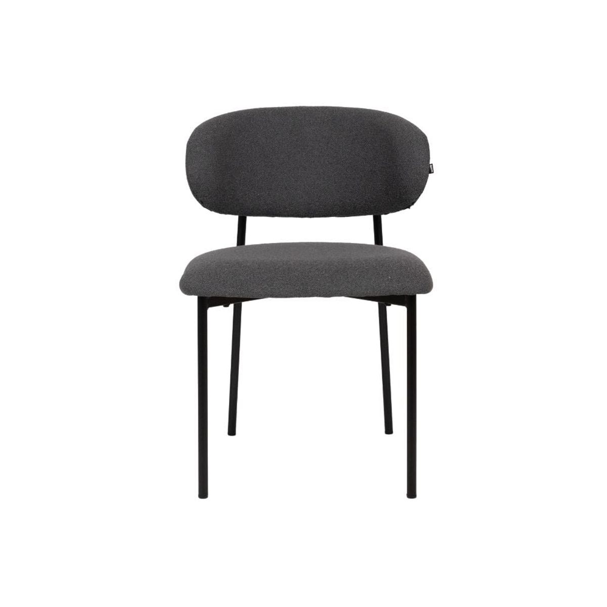 NIHM - Silla de Comedor Backseat de Metal Gris Oscuro