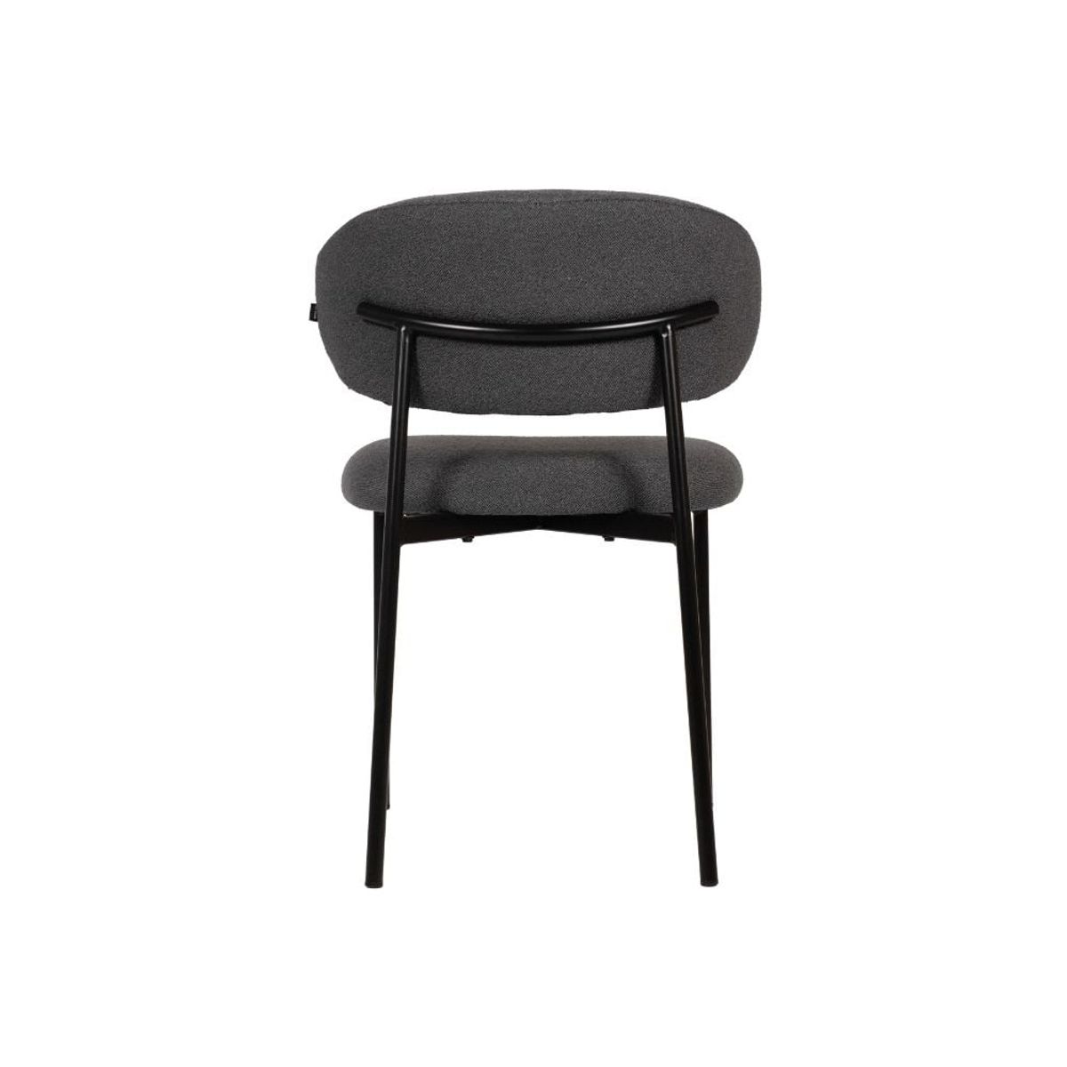 NIHM - Silla de Comedor Backseat de Metal Gris Oscuro